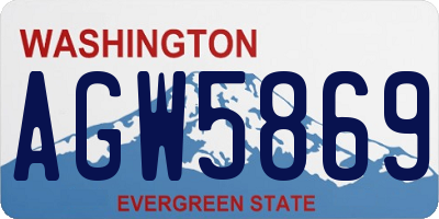 WA license plate AGW5869