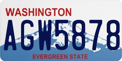 WA license plate AGW5878