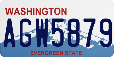 WA license plate AGW5879