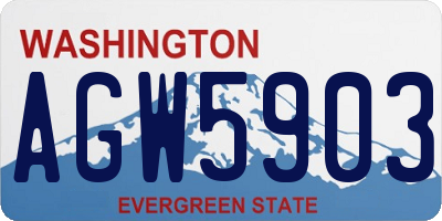 WA license plate AGW5903