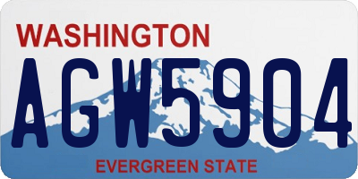 WA license plate AGW5904