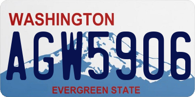 WA license plate AGW5906