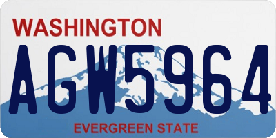 WA license plate AGW5964