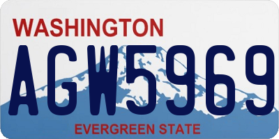 WA license plate AGW5969