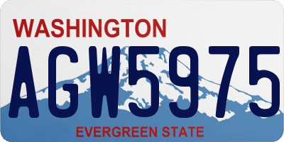 WA license plate AGW5975