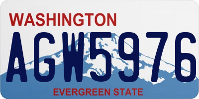 WA license plate AGW5976