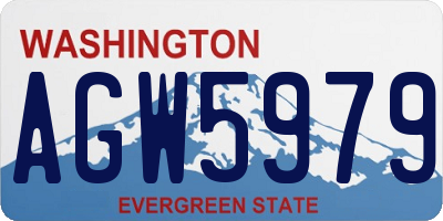 WA license plate AGW5979
