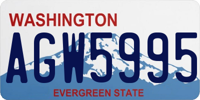 WA license plate AGW5995