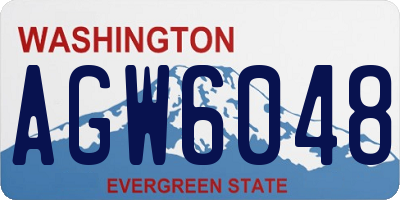 WA license plate AGW6048