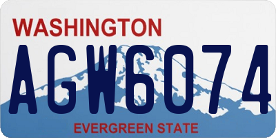 WA license plate AGW6074