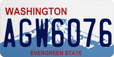 WA license plate AGW6076