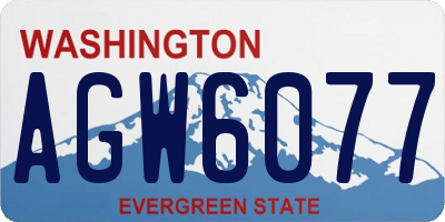 WA license plate AGW6077