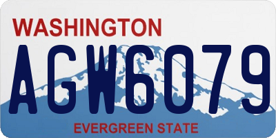 WA license plate AGW6079