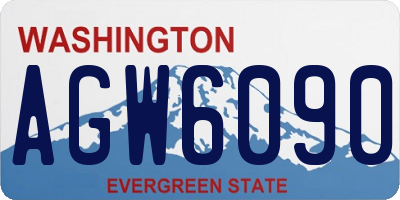 WA license plate AGW6090