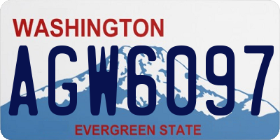 WA license plate AGW6097