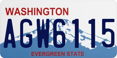 WA license plate AGW6115