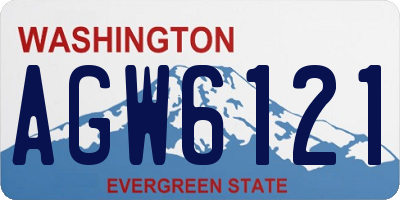 WA license plate AGW6121