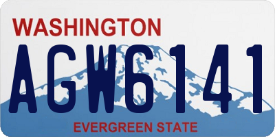 WA license plate AGW6141