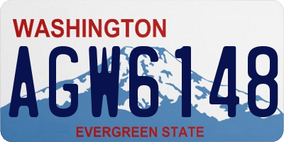 WA license plate AGW6148
