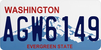 WA license plate AGW6149