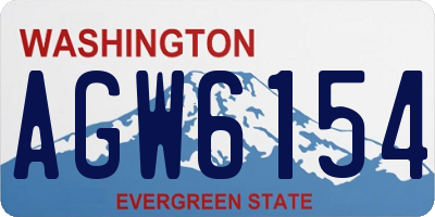WA license plate AGW6154