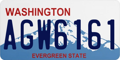 WA license plate AGW6161