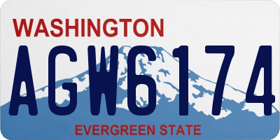 WA license plate AGW6174