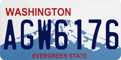 WA license plate AGW6176