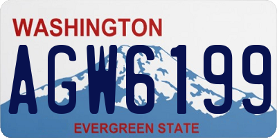 WA license plate AGW6199