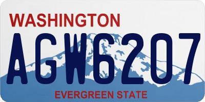 WA license plate AGW6207