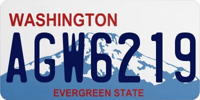 WA license plate AGW6219
