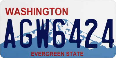 WA license plate AGW6424