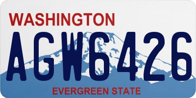 WA license plate AGW6426