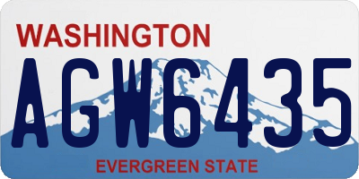 WA license plate AGW6435