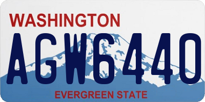 WA license plate AGW6440