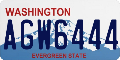 WA license plate AGW6444