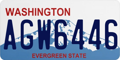WA license plate AGW6446