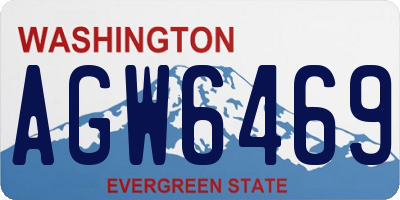 WA license plate AGW6469