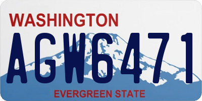 WA license plate AGW6471