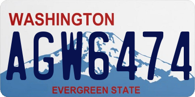 WA license plate AGW6474