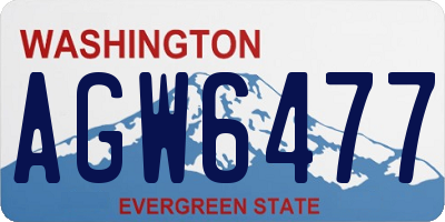 WA license plate AGW6477