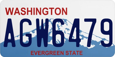 WA license plate AGW6479