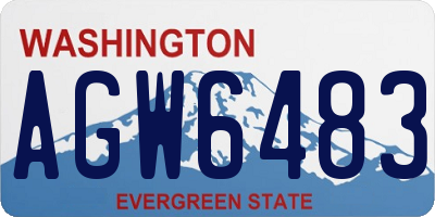 WA license plate AGW6483