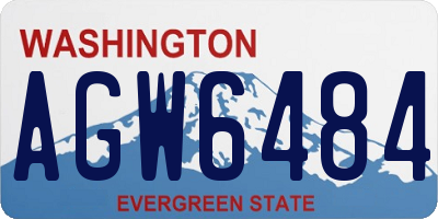 WA license plate AGW6484