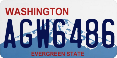 WA license plate AGW6486