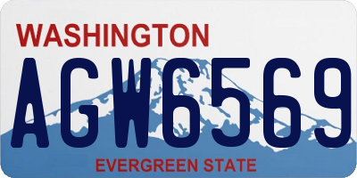 WA license plate AGW6569