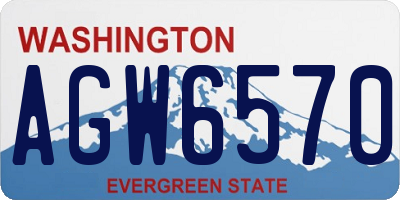 WA license plate AGW6570