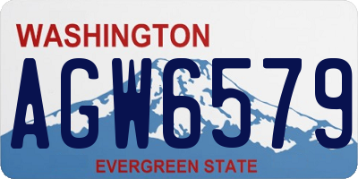 WA license plate AGW6579