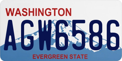 WA license plate AGW6586