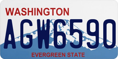 WA license plate AGW6590